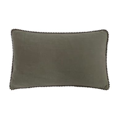 furn. Cosmo Cojín Rectangular de Terciopelo con Borlas y Relleno de Plumas