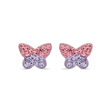 Pendientes Luxenter de Plata de Ley 925 con Circonita Multicolor acabados en rodio - Mariposa