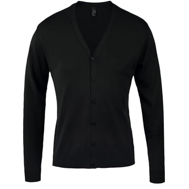 SOLS Mens Golden Knitted V Neck Cardigan (Black)