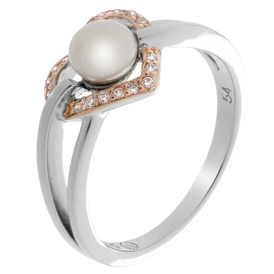 Orphelia Women's 925 Sterling Silver Ring - Silver/Rose ZR-7233