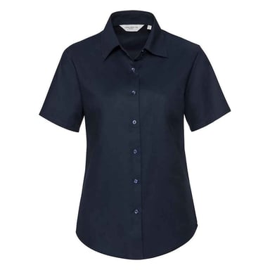 Russell Collection Womens/Ladies Oxford Short-Sleeved Shirt (Bright Navy)