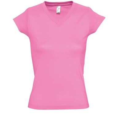 SOLs Womens/Ladies Moon V Neck Short Sleeve T-Shirt (Orchid Pink)
