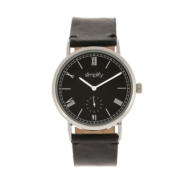 Simplifique el reloj con correa de cuero 5100