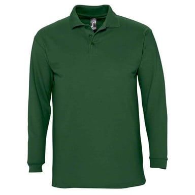 SOLS Unisex Adult Winter II Long-Sleeved Polo Shirt (Golf Green)