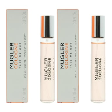 Mugler Cologne Take Me Out Eau de Toilette 10ml Travel Spray x 2