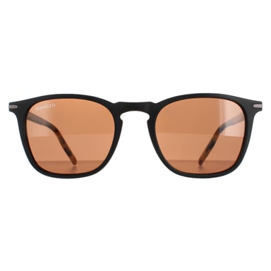 Serengeti Round unisex negro mate con lentes minerales polarizadas roble musgo mate delio