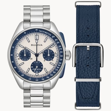 Bulova Lunar Pilot Men's Silver Watch 98K112