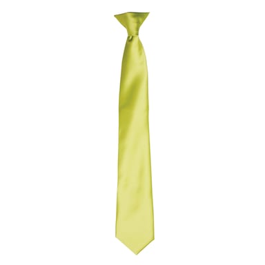 Premier Colours Mens Satin Clip Tie (Lime)