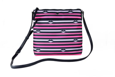 Bolso Bandolera De Piel De Nailon A Rayas