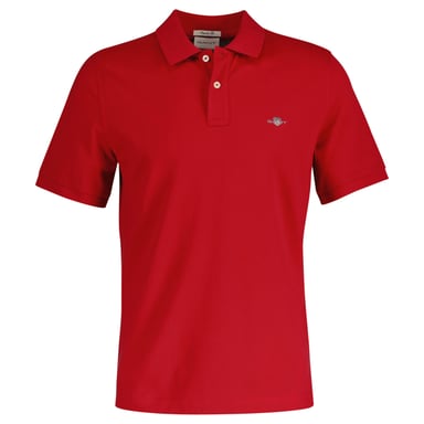 GANT Polo Shirt - REGULAR SHIELD short sleeve button placket embroidery