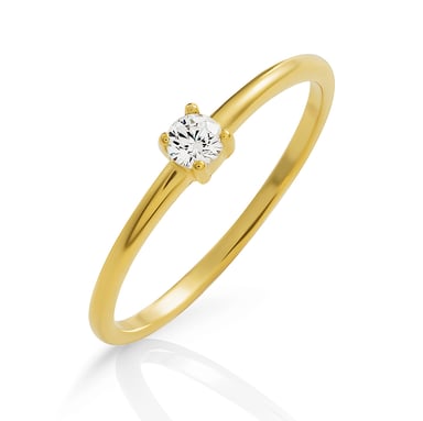 Orphelia 'Solitaire' Women's 925 Sterling Silver Ring - Gold ZR-7527/G