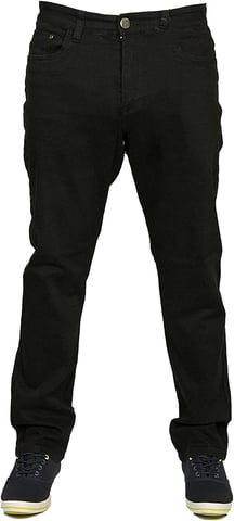  Kam Mens Big King Size Stretch Chinos Jeans Black