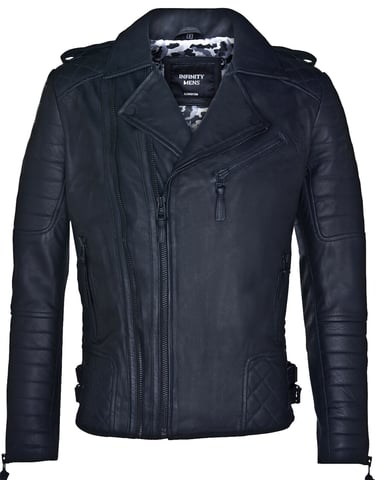 Chaqueta de motociclista acolchada de cuero de Brando
