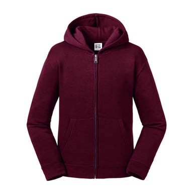 Russell Kids/Childrens Authentic Zip Hooded Sweatshirt (Burgundy)