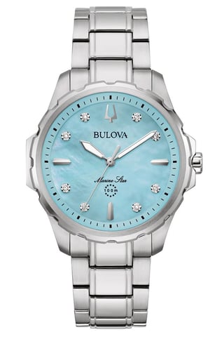 Bulova Marine Star Women's Silver Watch 96P248