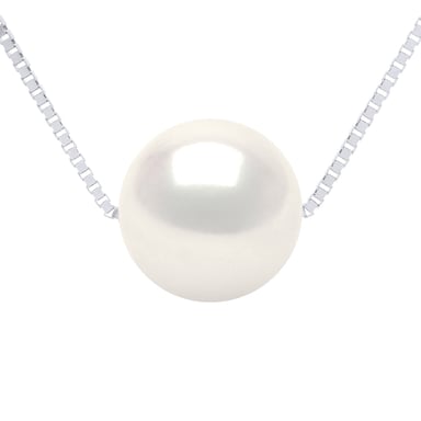 Necklace Real Cultured Freshwater Pearl Round Round 9-10 mm