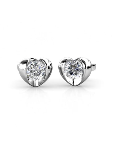 Pendientes Simply Love - Plata y Cristal