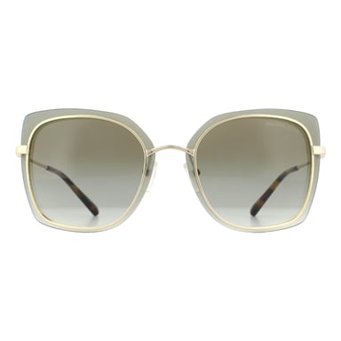 Michael Kors Sunglasses MK1040 Phuket 10148E Shiny Pale Gold Gray Mirrored Gradient