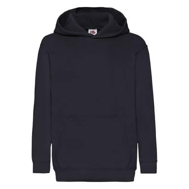 Fruit Of The Loom Childrens Unisex Hooded Sweatshirt / Hoodie (Deep Navy)