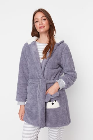 Trendyol Women's V Neck Short Dressing Gowns