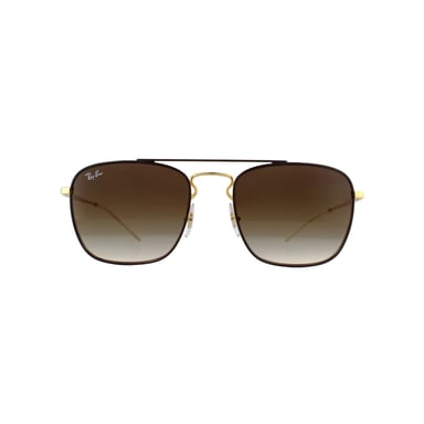 Gafas de sol Ray-Ban 3588 905513 Gold Top On Marrón degradado Marrón oscuro