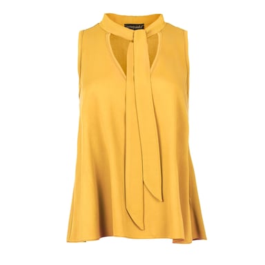 Mustard Tie Detail Sleeveless Top