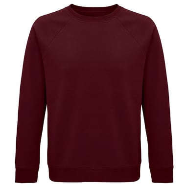 SOLS Unisex Adult Space Organic Raglan Sweatshirt (Burgundy)