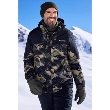 Mountain Warehouse Mens Shadow II Printed Ski Jacket (Dark Green)