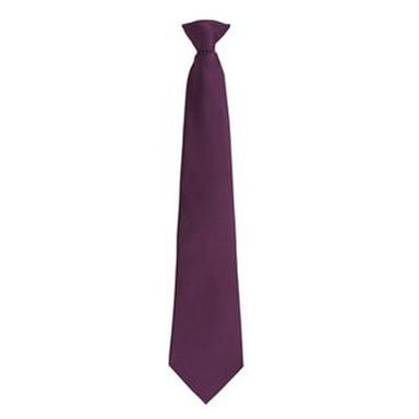 Premier Mens Fashion ”Colours” Work Clip On Tie (Purple)