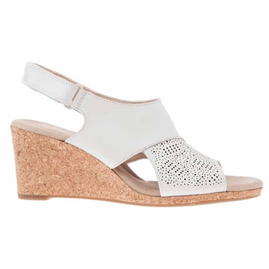 Clarks Lafley Joy Womens White Cuaradas