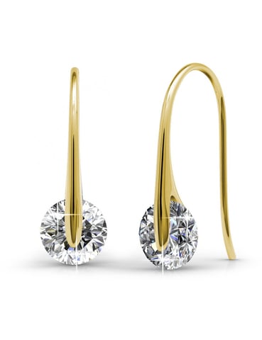 Pendientes con clase - Oro y cristal