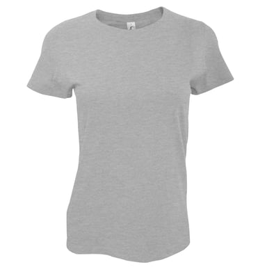 SOLS Womens/Ladies Imperial Heavy Short Sleeve T-Shirt (Grey Marl)
