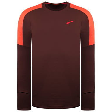 Brooks Notch Thermal 2.0 Mens Burgundy Running Top
