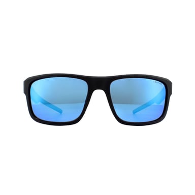 Gafas de sol polarizadas Polaroid rectangle men's matt black grey blue mirror