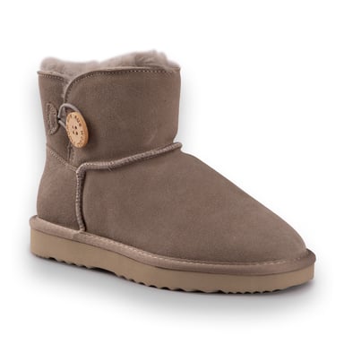 Aus Wooli Australia Bota corta unisex con botones Cabarita de piel de oveja