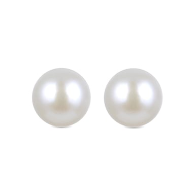 Pendientes Luxenter, básico de plata de ley 925 y perla blanca con acabado en baño de rodio