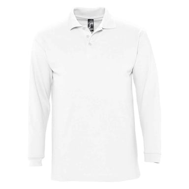 SOLS Unisex Adult Winter II Long-Sleeved Polo Shirt (White)