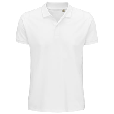 SOLS Mens Planet Pique Organic Polo Shirt (White)