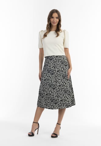 faina midi skirt with leo print caneva