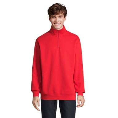 SOLS Unisex Adult Conrad Quarter Zip Sweatshirt (Bright Red)