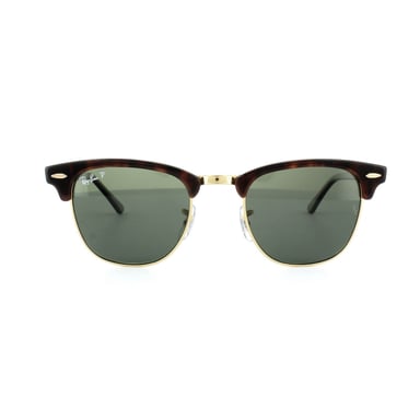 Gafas de sol Ray-Ban Clubmaster 3016 990/58 Rojo Habana Verde Polarizado Grande
