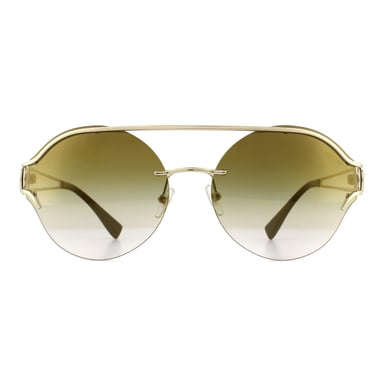 Gafas de sol Versace VE2184 12526U Oro pálido degradado Marrón Espejo Oro