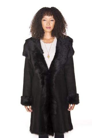Gabardina de piel de oveja Toscana para mujer - Tbilisi