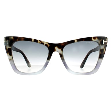 Tom Ford Cat Eye Womens Coloured Havana Grey Gradient