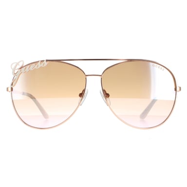 Gafas de sol Guess gu7739 28G oro rosa brillante espejo marrón
