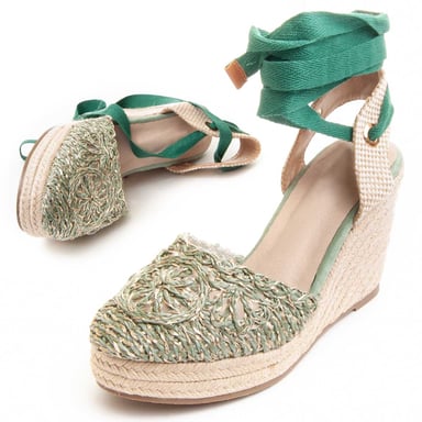 MONTEVITA SPARTO WEDGE VALENCCIA9 IN GREEN