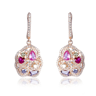 Orphelia 'Marosetti' Women's 925 Sterling Silver Drop Earrings - Rose ZO-7427/RG