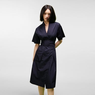 Cotton kimono wrap dress
