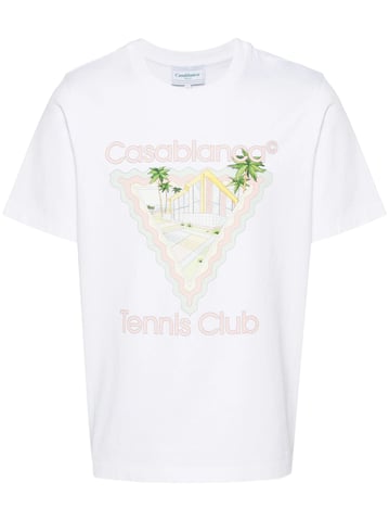 Casablanca Maison De Reve Camiseta estampada con logotipo en blanco