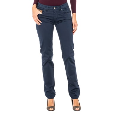 Pantalón Stretch bajos con corte pitillo y trabillas JWT001 mujer